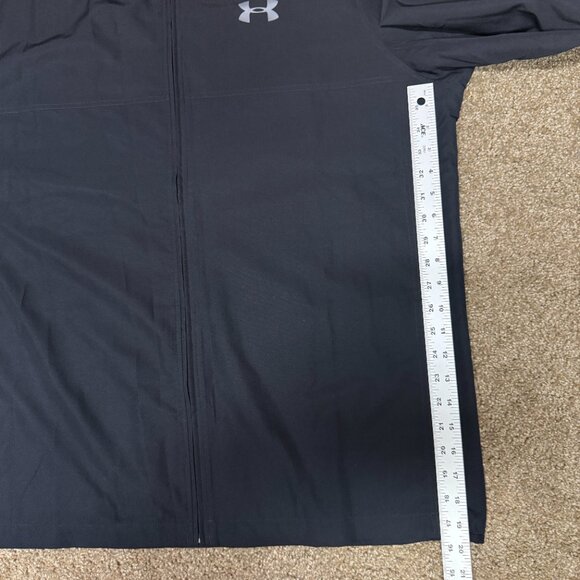 Under Armour Vital Woven Warm-Up Jacket Mens 2XL Black Mesh Lined Workout Loose - Picture 9 of 16